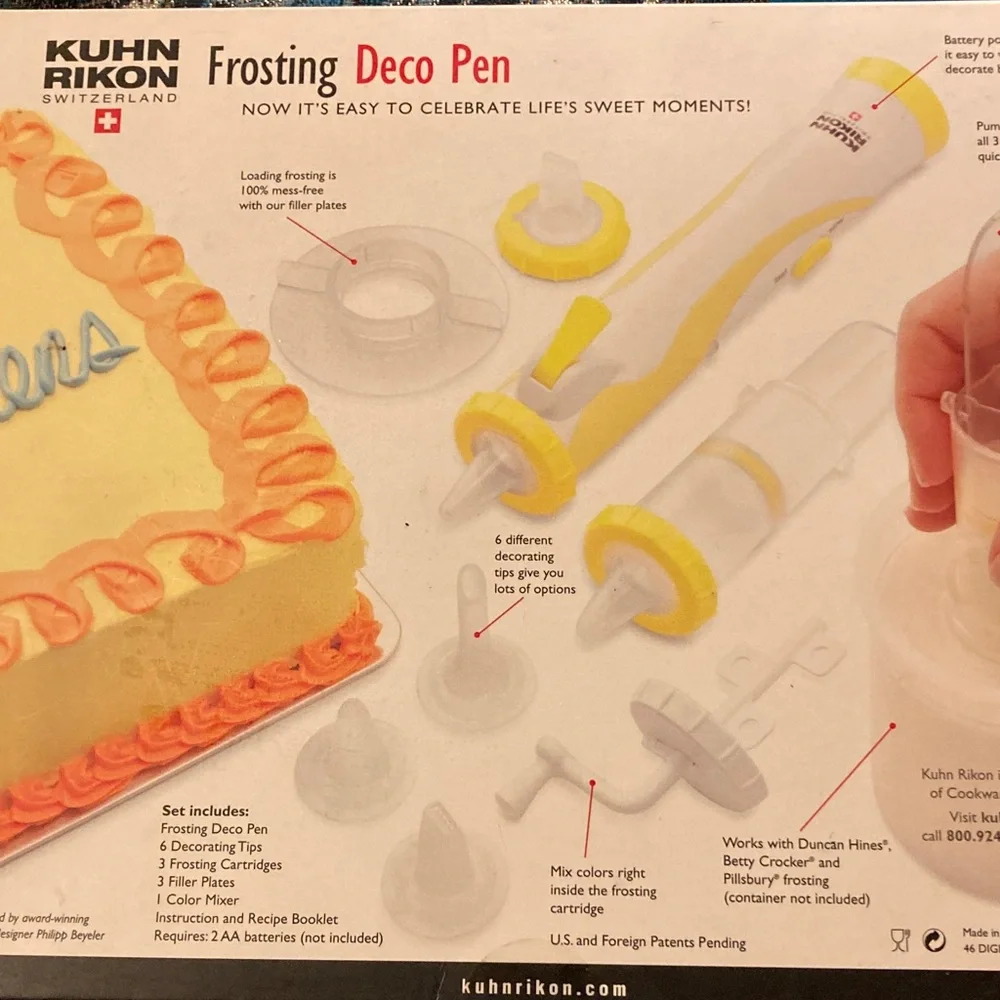 NIB Kuhn Rikon Frosting Deco Pen Set